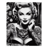Old School Alternative Tattooed Girl Poster (Vorderseite)
