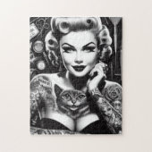 Old School Alternative Tattooed Girl Puzzle (Vertikal)