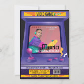 Old School Arcade Videogame Einladung (Vorderseite)