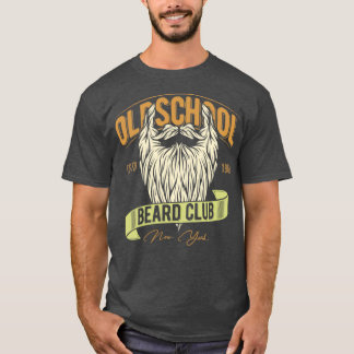 Old School Beard Club 1963 New York Barber Vintag T-Shirt
