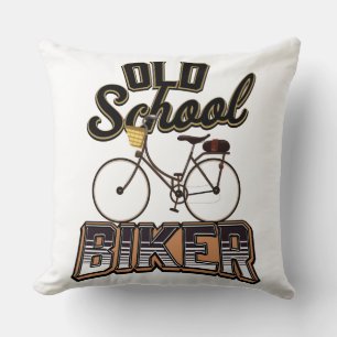 Old School Biker Radfahrer Kissen