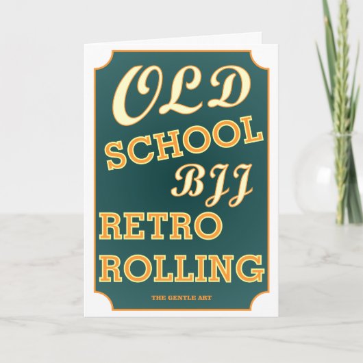 Old School BJJ Retro Rolling Birthday Karte (Vorderseite)