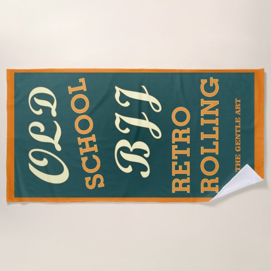 Old School BJJ Retro Rolling gym Strandtuch (Vorderseite)