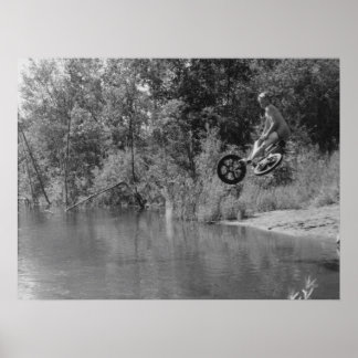 Old School BMX-Druck, ein Tag am See Poster