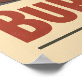 Old-School Burger Poster – Retro Food Wall Art (Ecke)