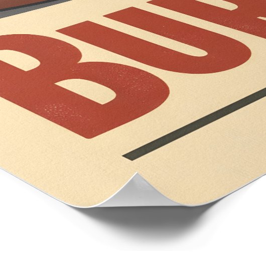 Old-School Burger Poster – Retro Food Wall Art (Ecke)