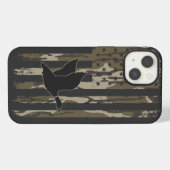 Old School Camouflage Duck Junting American USA Fl iPhone Hülle (Rückseite (Horizontal))