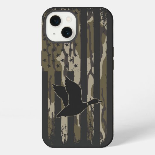 Old School Camouflage Duck Junting American USA Fl iPhone Hülle (Rückseite)