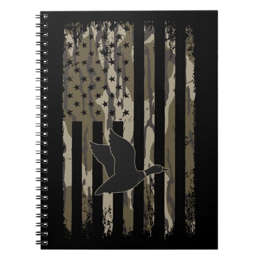 Old School Camouflage Duck Junting American USA Fl Notizblock (Vorderseite)