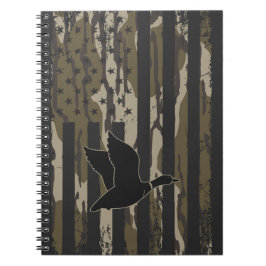 Old School Camouflage Duck Junting American USA Fl Notizblock