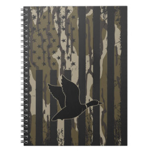 Old School Camouflage Duck Junting American USA Fl Notizblock