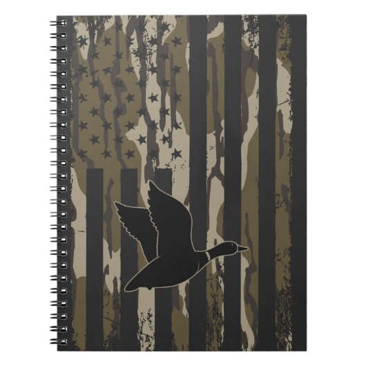 Old School Camouflage Duck Junting American USA Fl Notizblock (Vorderseite)