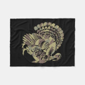 Old School Camouflage Türkei Jagd Thankgiving Gesc Fleecedecke (Vorderseite (Horizontal))