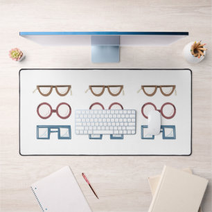 Old School Chic: Vintag Inspirierte Brille Schreibtischunterlage