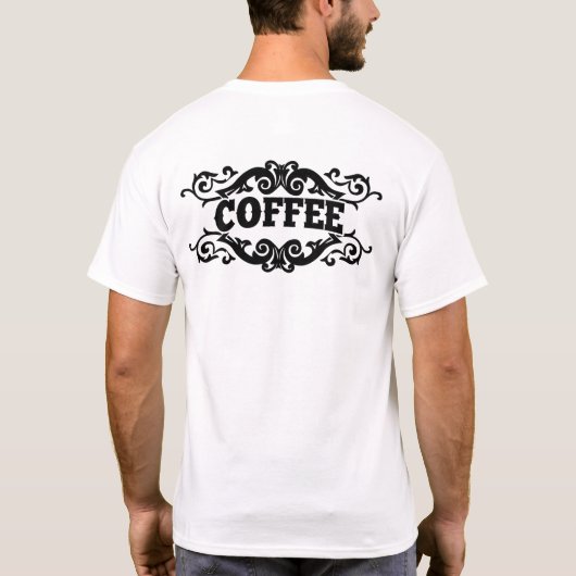 Old School Coffee Design T-Shirt (Rückseite)