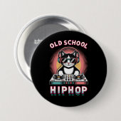 Old School Cool Cat DJ Button (Vorne & Hinten)