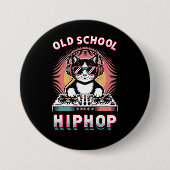 Old School Cool Cat DJ Button (Vorderseite)