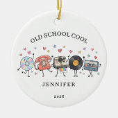 Old School Cool Retro Keramik Ornament (Vorne)