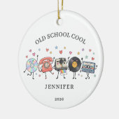 Old School Cool Retro Keramik Ornament (Links)