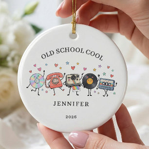 Old School Cool Retro  Keramik Ornament