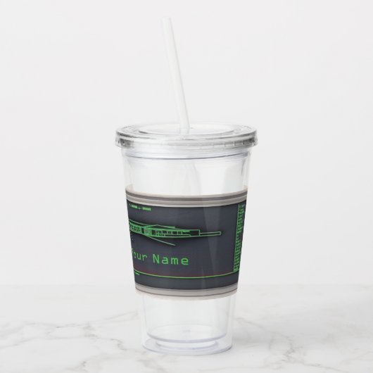 Old School - Custom Acrylic Tumbler Acryltrinkbecher (Links)