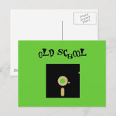 Old School Diskette Postkarte (Vorne/Hinten)