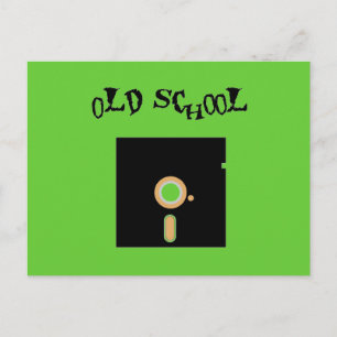 Old School Diskette Postkarte