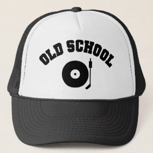Old School DJ Plattenspieler Truckerkappe