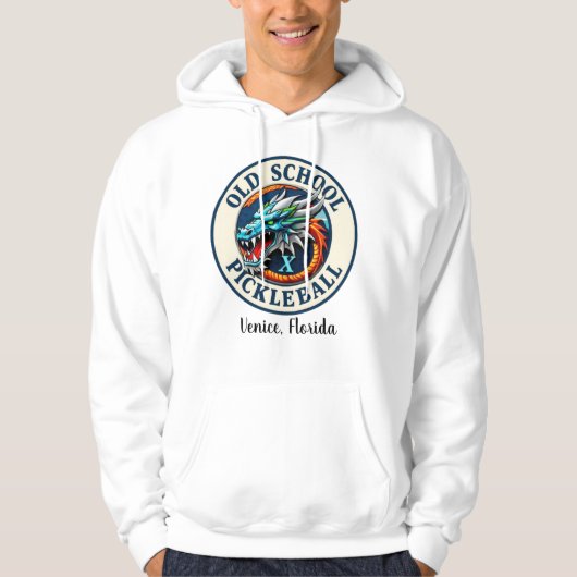 Old School Dragon X Pickleball Kapuzenpullover Hoodie (Vorderseite)