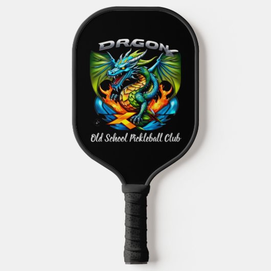 Old School Dragon X Team Pickleball club paddle (Vorderseite)