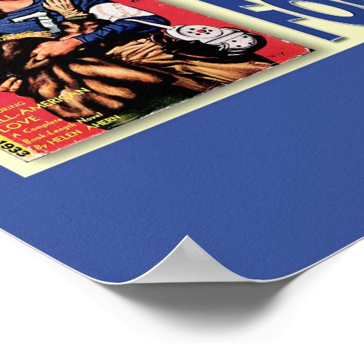 Old School Fantasy Football Poster (Ecke)