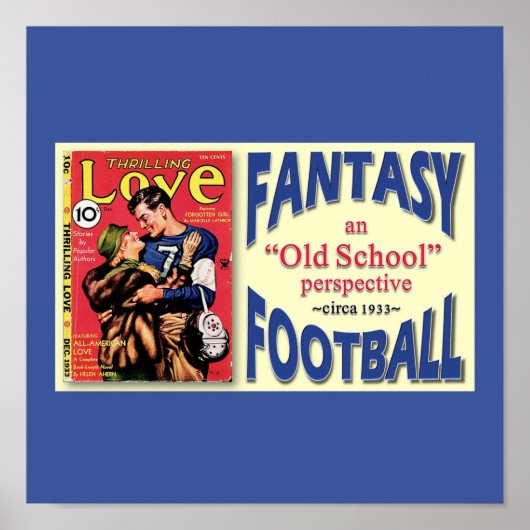 Old School Fantasy Football Poster (Vorne)
