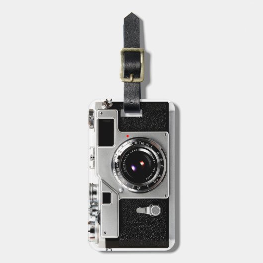 Old School Film Camera Gepäckanhänger (Vorderseite vertikal)