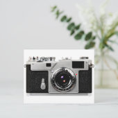 Old School Film Camera Postkarte (Stehend Vorderseite)