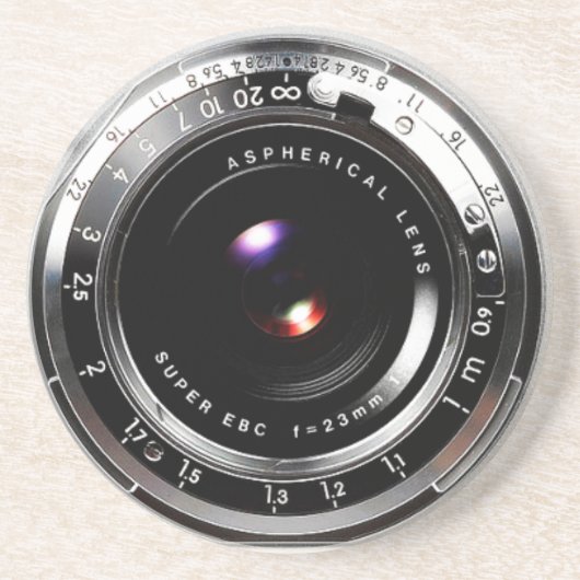 Old School Film Camera Sandstein Untersetzer (Vorne)