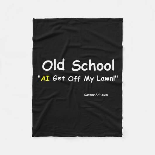 Old School Fleecedecke (Vorderseite)