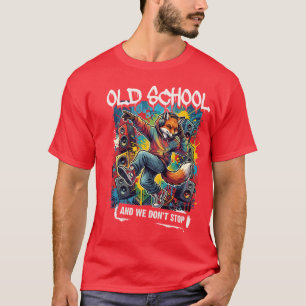 Old School Fuchs-DJ-Urban Street Art Illustration T-Shirt