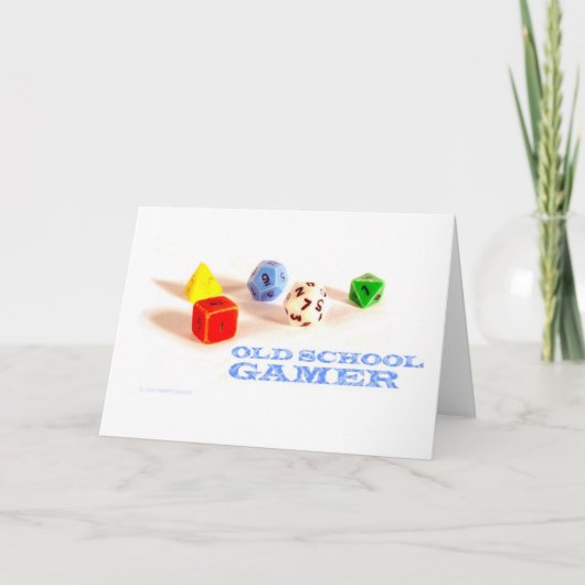 Old School Gamer ・ Blank Card Karte (Vorderseite)