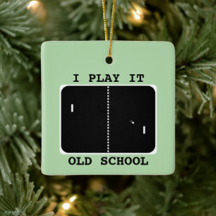 Old School Gamer Keramikornament