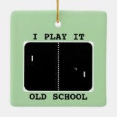 Old School Gamer Keramikornament (Rückseite)