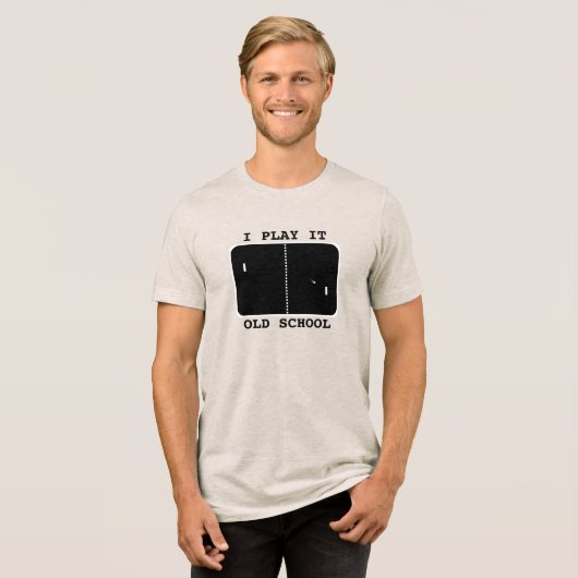 Old School Gamer Tri-Blend Shirt (Vorderseite voll)
