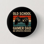 Old School Gamer Vater Retro Controller Button (Vorderseite)