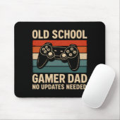 Old School Gamer Vater Retro Controller Mousepad (Mit Mouse)