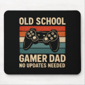 Old School Gamer Vater Retro Controller Mousepad (Vorne)