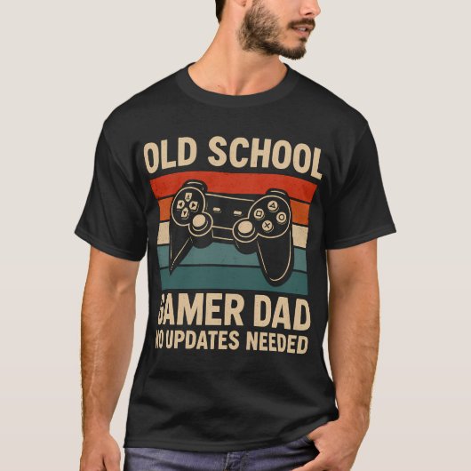 Old School Gamer Vater Retro Controller T - Shirt (Vorderseite)
