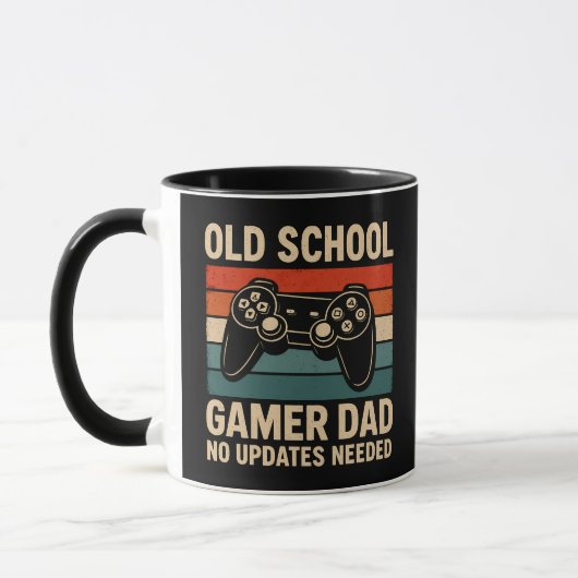 Old School Gamer Vater Retro Controller Tasse (Links)