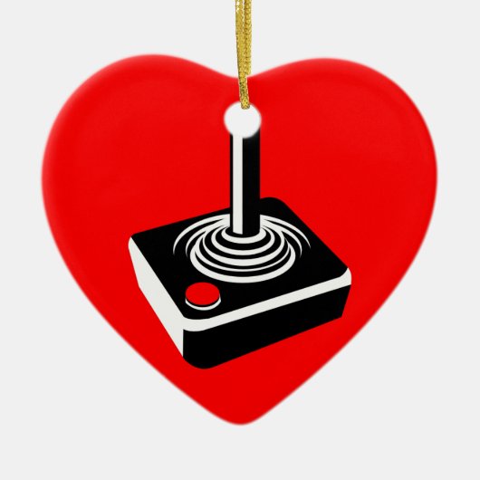 Old School Gaming Liebe Keramik Ornament (Vorne)