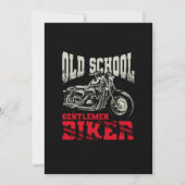 Old School Gentlemen Biker Motorrad Einladung (Vorderseite)