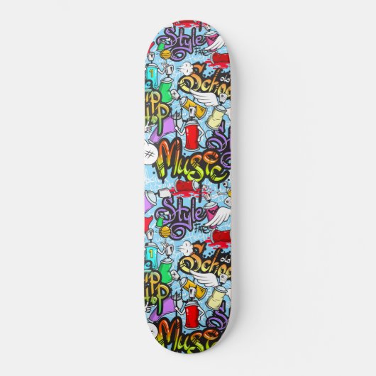 Old School Graffitti Skateboard (Vorderseite)