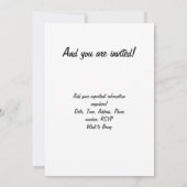 OLD SCHOOL GRILLEN GRILL Party 1959 Farbfotografie Einladung (Rückseite)